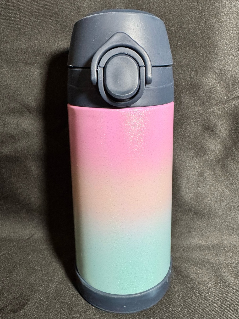 Pottery Barn Kids Rainbow Ombre Glitter Mackenzie 12oz Water Bottle